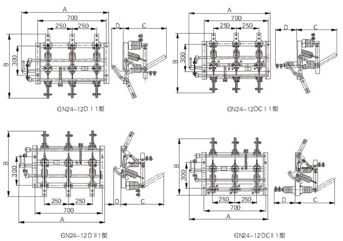 GN24-12戶內高壓隔離開關